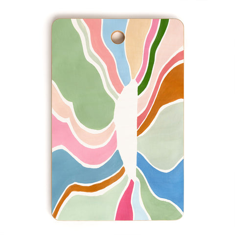Laura Fedorowicz Sunburst White Center Cutting Board Rectangle