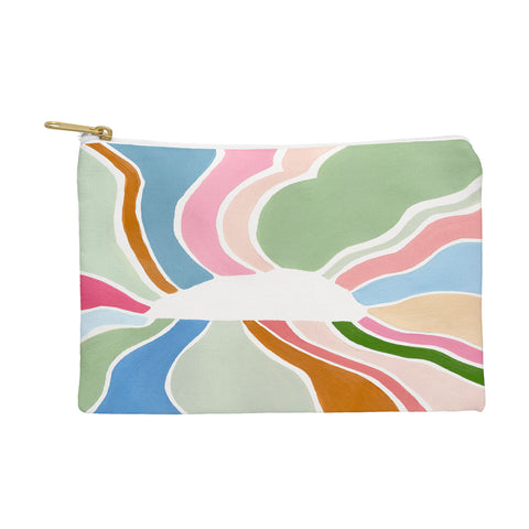 Laura Fedorowicz Sunburst White Center Pouch