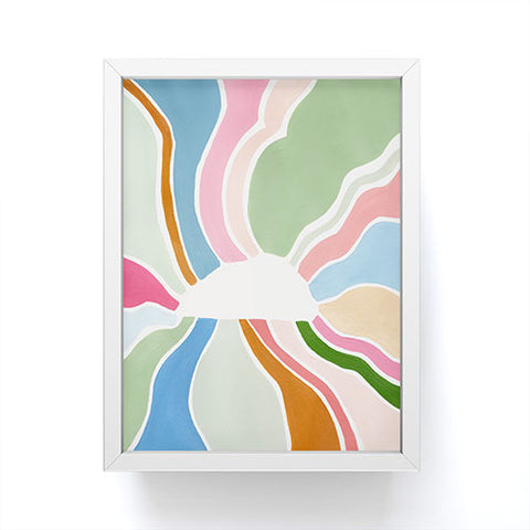 Laura Fedorowicz Sunburst White Center Framed Mini Art Print