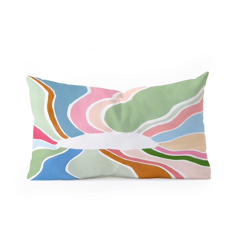 Laura Fedorowicz Sunburst White Center Oblong Throw Pillow