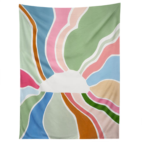 Laura Fedorowicz Sunburst White Center Tapestry