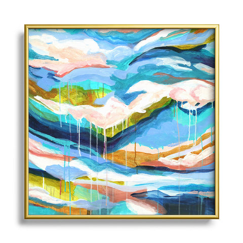 Laura Fedorowicz The Waves They Carry Me Metal Square Framed Art Print