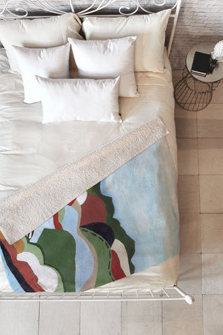 Laura Fedorowicz To the Hills Fleece Throw Blanket