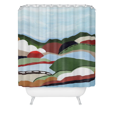 Laura Fedorowicz To the Hills Shower Curtain