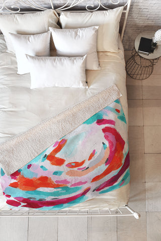 Laura Fedorowicz Tropics Please Fleece Throw Blanket