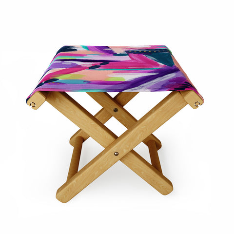 Laura Fedorowicz Tulip Abstract Folding Stool