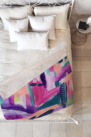 Laura Fedorowicz Tulip Abstract Fleece Throw Blanket