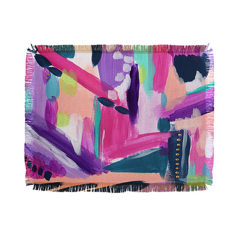 Laura Fedorowicz Tulip Abstract Throw Blanket