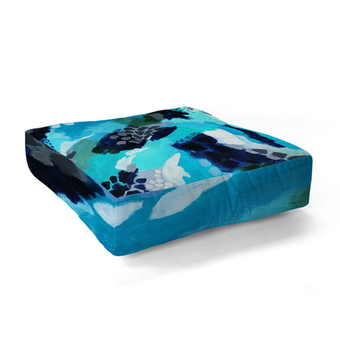 Laura Fedorowicz Turquoise Wonder Floor Pillow Square