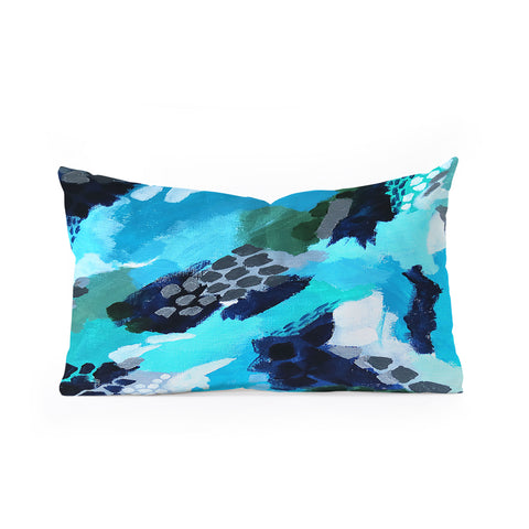 Laura Fedorowicz Turquoise Wonder Oblong Throw Pillow