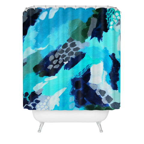 Laura Fedorowicz Turquoise Wonder Shower Curtain