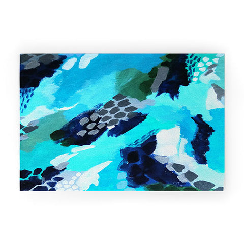 Laura Fedorowicz Turquoise Wonder Welcome Mat