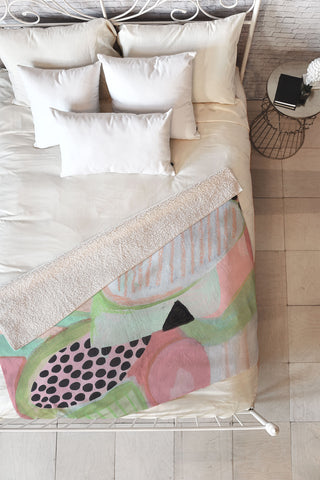 Laura Fedorowicz Up From Here Fleece Throw Blanket