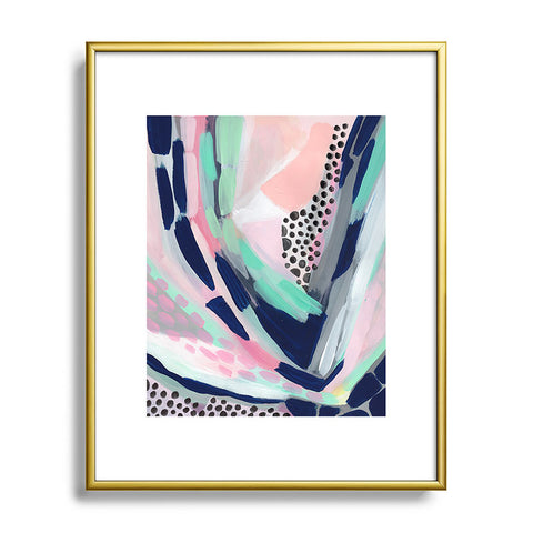 Laura Fedorowicz Walking my Unicorn Metal Framed Art Print