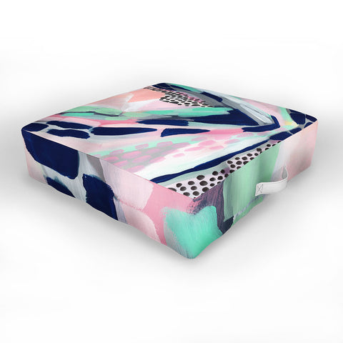 Laura Fedorowicz Walking my Unicorn Outdoor Floor Cushion