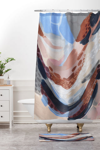 Laura Fedorowicz Waters Rise Shower Curtain And Mat