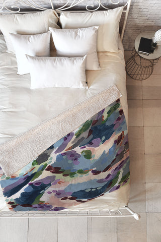 Laura Fedorowicz Wildflower Royale Fleece Throw Blanket