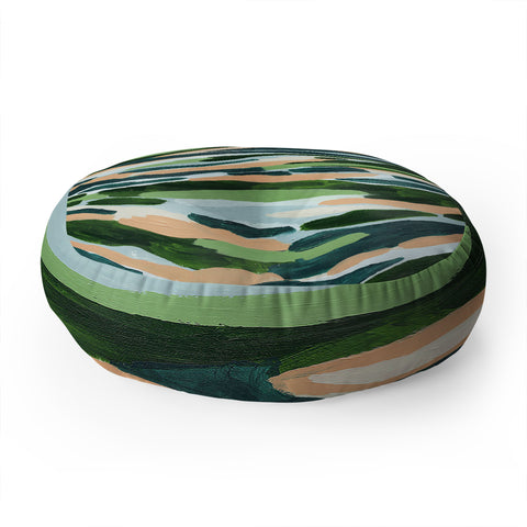 Laura Fedorowicz Wintergreen Floor Pillow Round