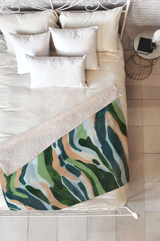 Laura Fedorowicz Wintergreen Fleece Throw Blanket