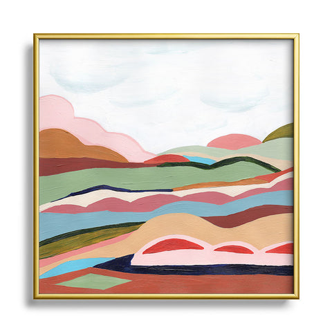 Laura Fedorowicz Your Journey Your Timeline Metal Square Framed Art Print