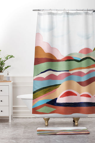 Laura Fedorowicz Your Journey Your Timeline Shower Curtain And Mat