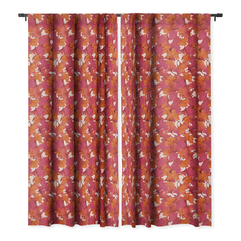 Laura Graves Autumn ginkgo leaves Blackout Window Curtain
