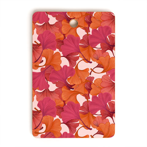 Laura Graves Autumn ginkgo leaves Cutting Board Rectangle