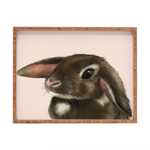 Laura Graves baby bunny Rectangular Tray