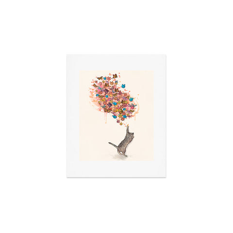 Laura Graves catching butterflies Art Print