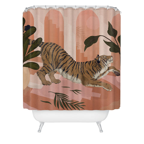 Laura Graves Easy Tiger Shower Curtain
