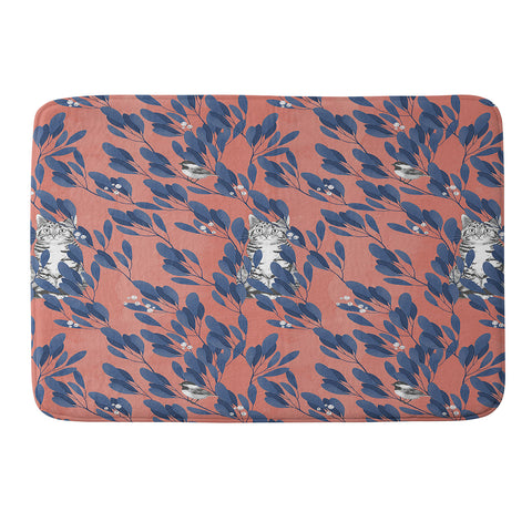 Laura Graves in the wild repeat pattern Memory Foam Bath Mat