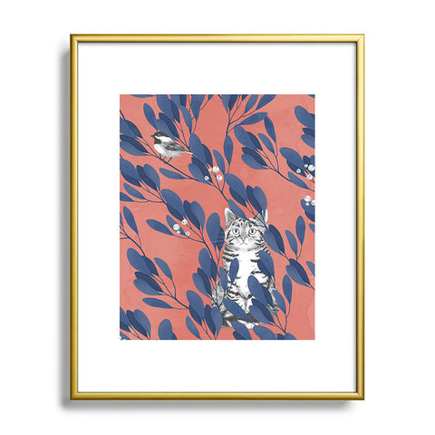 Laura Graves in the wild repeat pattern Metal Framed Art Print