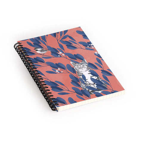Laura Graves in the wild repeat pattern Spiral Notebook