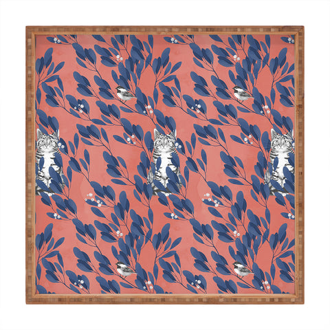 Laura Graves in the wild repeat pattern Square Tray