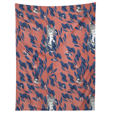 Laura Graves in the wild repeat pattern Tapestry