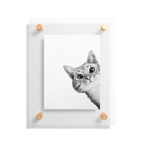 Laura Graves Sneaky Cat Floating Acrylic Print