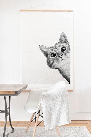 Laura Graves Sneaky Cat Art Print And Hanger