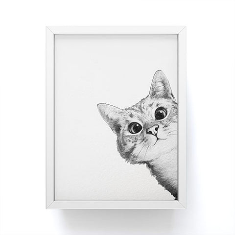 Laura Graves Sneaky Cat Framed Mini Art Print