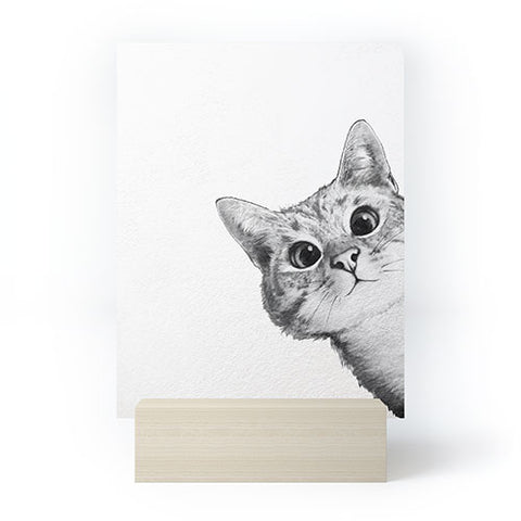 Laura Graves Sneaky Cat Mini Art Print