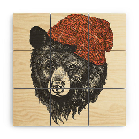 Laura Graves the bear Wood Wall Mural