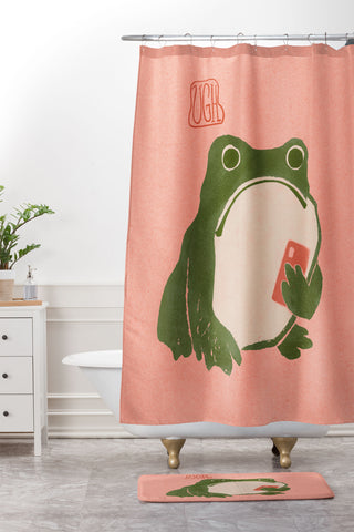 Laura Graves Ugh Matsumoto Hoji Frog Shower Curtain And Mat