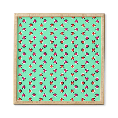 Laura Redburn Circle Spot Dot Mint Framed Wall Art