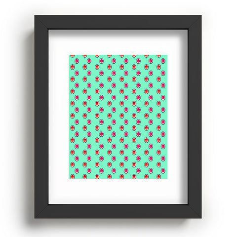 Laura Redburn Circle Spot Dot Mint Recessed Framing Rectangle