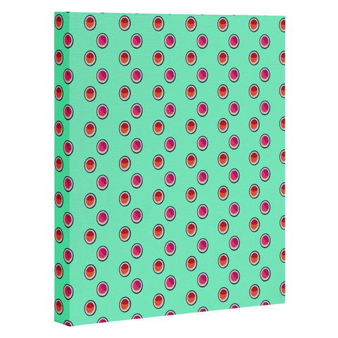 Laura Redburn Circle Spot Dot Mint Art Canvas