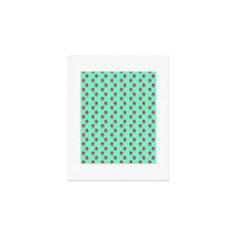 Laura Redburn Circle Spot Dot Mint Art Print