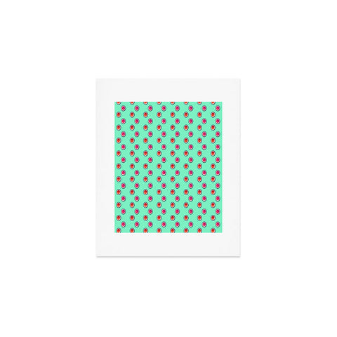 Laura Redburn Circle Spot Dot Mint Art Print