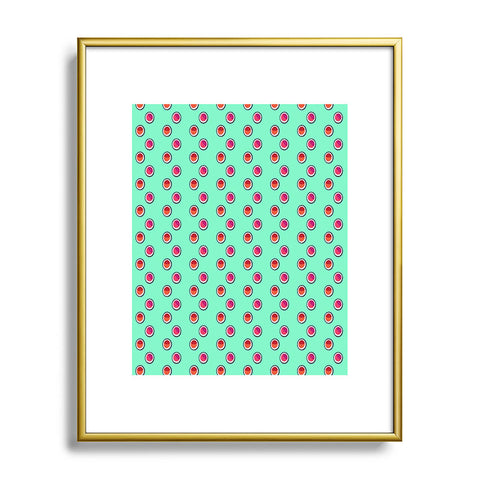 Laura Redburn Circle Spot Dot Mint Metal Framed Art Print