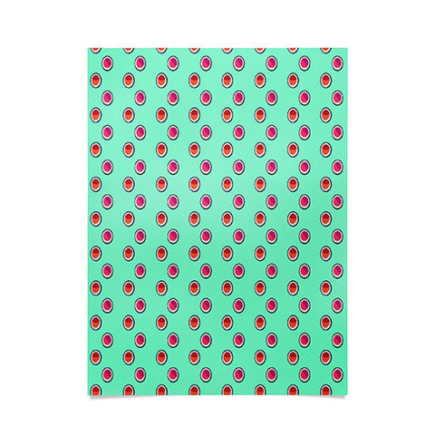 Laura Redburn Circle Spot Dot Mint Poster