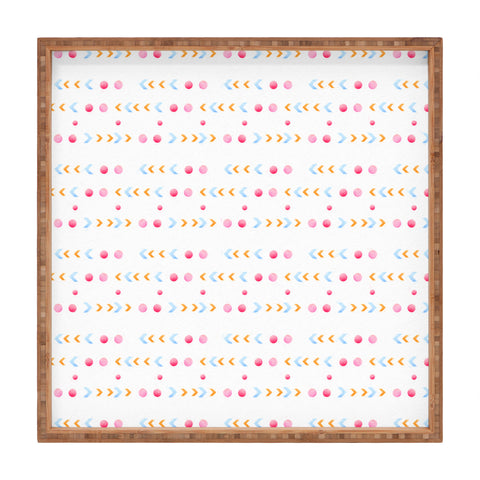 Laura Redburn Dot Dot Chevron Square Tray
