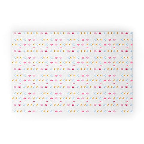 Laura Redburn Dot Dot Chevron Welcome Mat